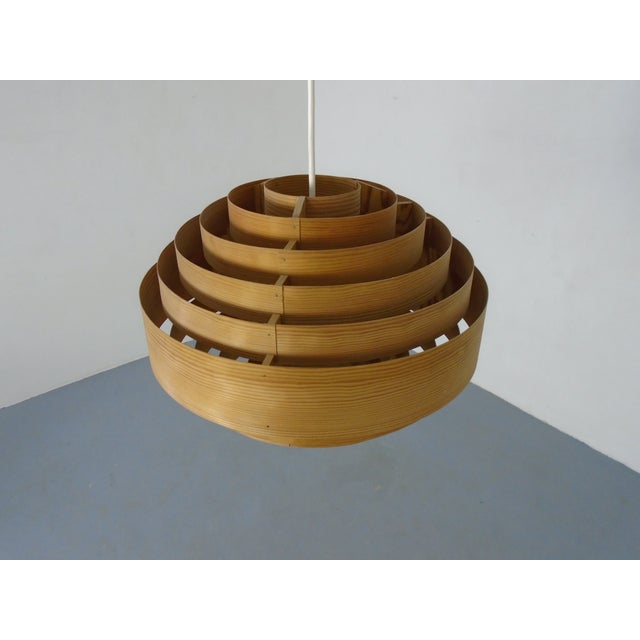 Wooden Lamella Ceiling Lamp by Hans-Agne Jakobsson for Ab Markaryd, Sweden, 1960s For Sale - Image 11 of 15
