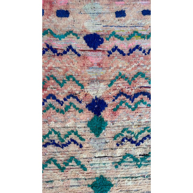 Pink 1980s Handknotted Moroccan Rug - 3'9" X 7'10" Ft For Sale - Image 8 of 10