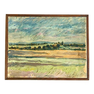 Provincial Impressionistic Landscape Painting of the Horizon For Sale