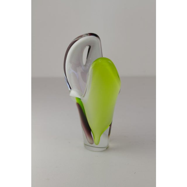 Mid-Century Modern Mid-Century Coquille Glass Vase by Paul Kedelv for Flygsfors, Sweden, 1950s For Sale - Image 3 of 18