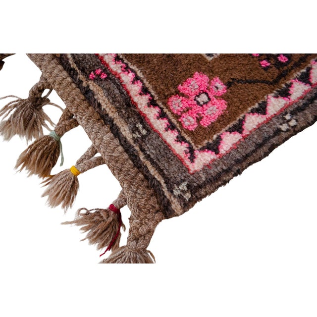 Authentic Vintage Turkish Rug: Camel Wool Large Runner With Natural Dyes For Sale - Image 10 of 12