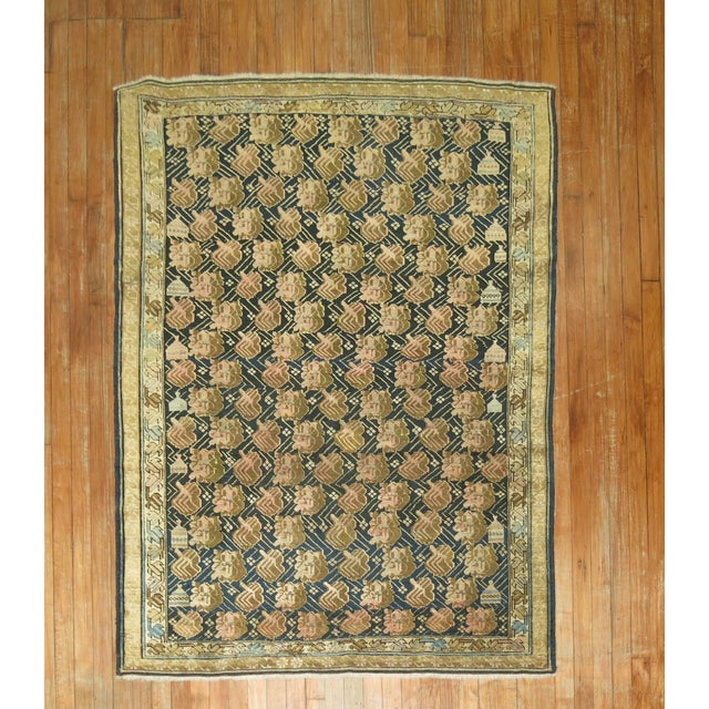 Early 20th Century Antique Caucasian Kuba Rug - 4'4" x 5'4" For Sale - Image 5 of 6