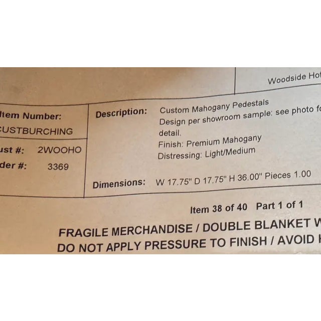 Georgian Inspired Figured Mahogany Pedestal For Sale - Image 12 of 12