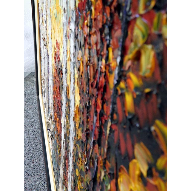 Maya Eventov River Reflections II Original Acrylic Painting on Canvas HandSigned For Sale - Image 4 of 10