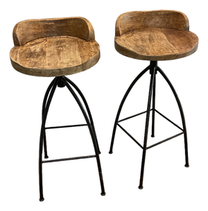 Restoration Hardware Bar Stools From Resourced Wood