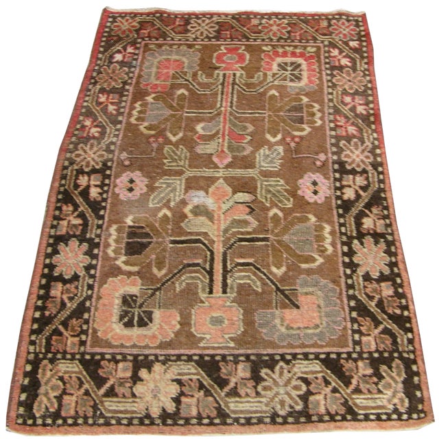 Early-19th Century Authentic Uzbek Samarkand Rug 4'8'' X 2'9'' For Sale