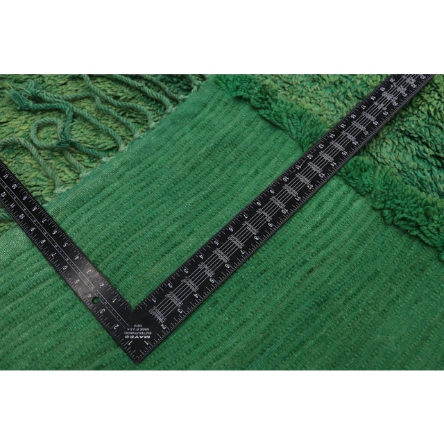 Late 20th Century Vintage Berber Green Beni Mrirt Moroccan Rug - 07'01 X 14'05 For Sale - Image 5 of 9