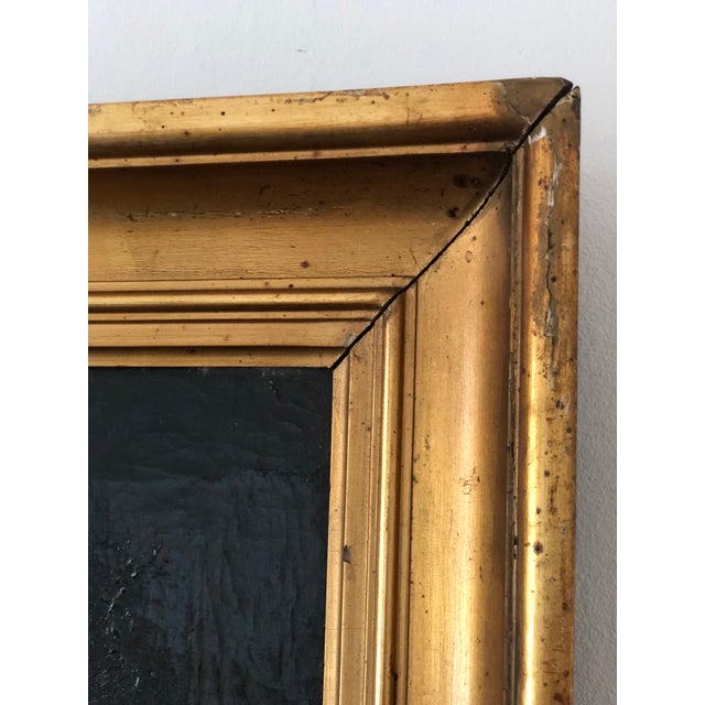 Antique Original Gentleman Oil Painting: 19th Century Portrait For Sale - Image 6 of 9