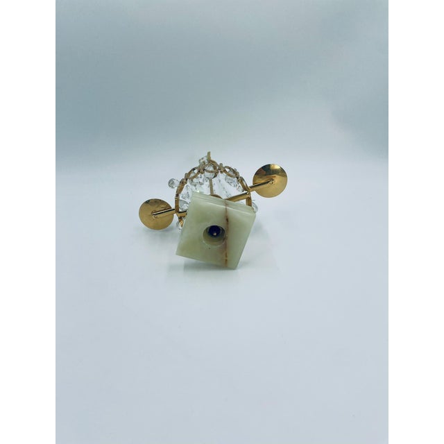 Metal Vintage Decorative Candlestick, 1975 For Sale - Image 7 of 9