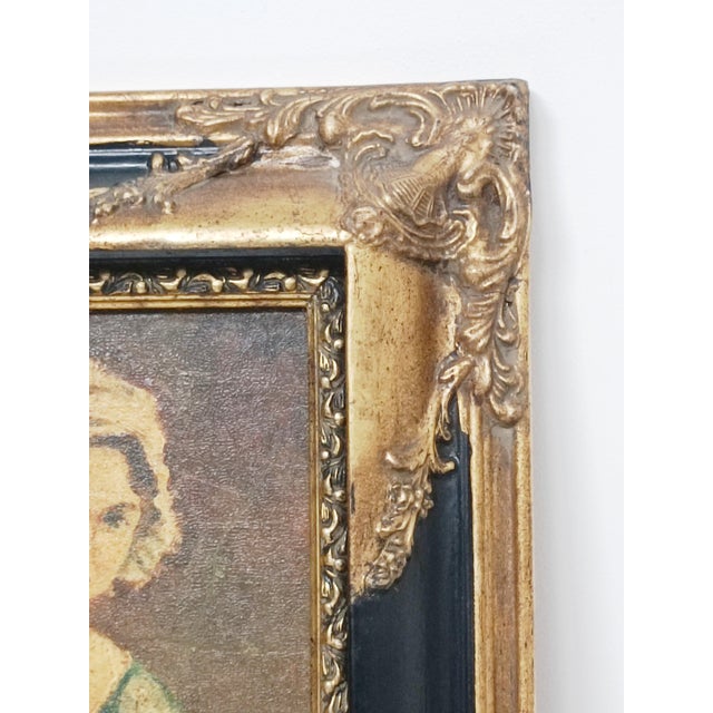 Michel Capron, Young Woman with a Bowl, 1950, Oil on Canvas, Framed For Sale - Image 4 of 10