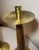Brass 2 Vintage Mid Century Modern MCM Western German Wood Brass Candlesticks Holders For Sale - Image 8 of 13