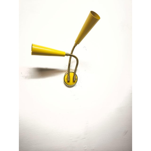 Metal 2-Light Sputnik Wall Lamp with Adjustable Arms, 1960s For Sale - Image 7 of 12