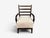 Brown German Modern, Lounge Chairs, Oak, Beige Shearling, Germany, 1940s For Sale - Image 8 of 13