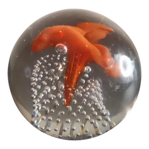 Murano Style Bullicante Floral Paper Weight