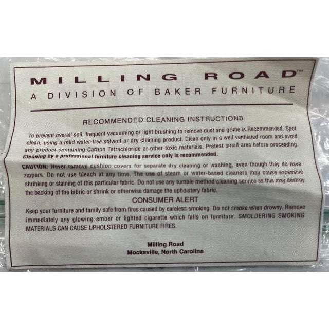 Mid 20th Century Mid 20th Century Milling Road a Division of Baker Furniture Auburn Maroon Wingback Armchairs For Sale - Image 5 of 5