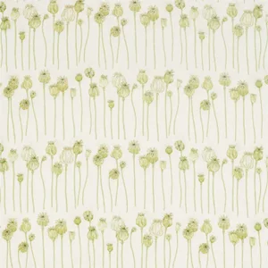 Sanderson Poppy Pods Fabric in Olive/Almond