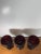Glass Vintage Ruby Red Pressed Glass Goblets Diamond Pattern Pedestal Stemwar - Set of 3 For Sale - Image 7 of 18