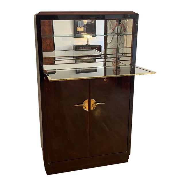 1930s Vintage Art Deco Bar Cabinet, 1930 For Sale - Image 5 of 15