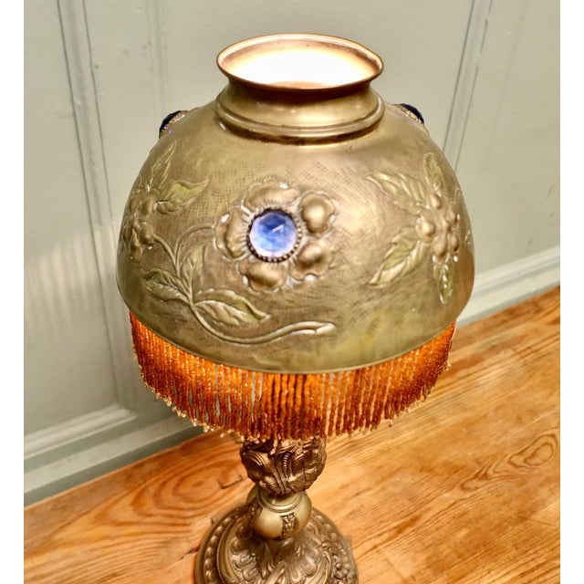 Metal Antique Arts and Crafts French Reading Lamp, 1910 For Sale - Image 7 of 8