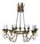 Miamar Twelve-Light Wrought Iron Chandelier With Gilt Finish For Sale