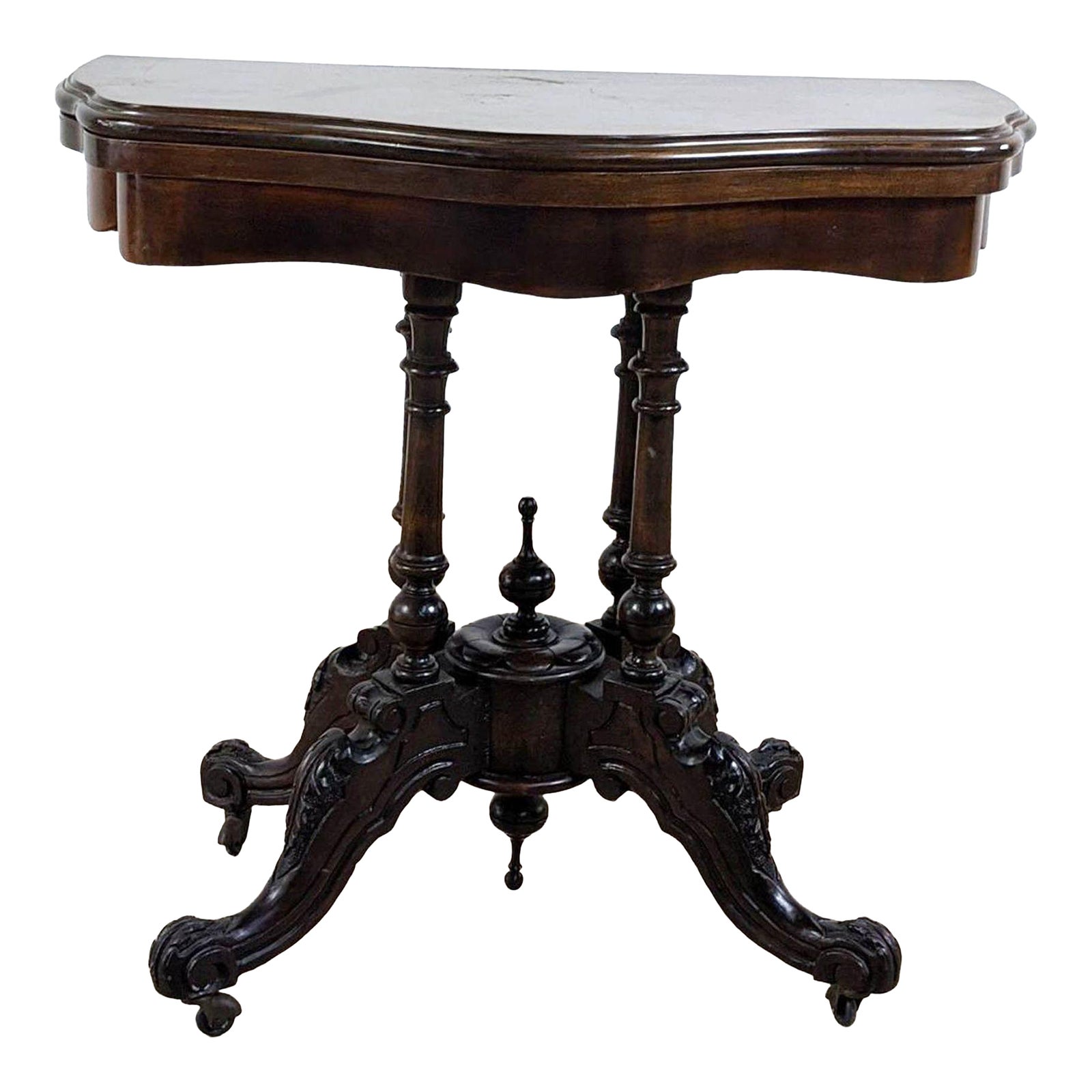 Mid 19th Century Antique Wooden Game Table Chairish