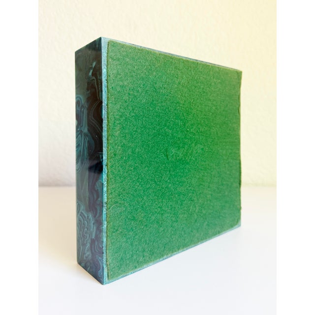 Aldo Tura Vide Poche, Brass & Faux Malachite, Italy 1960s, Attributed For Sale - Image 14 of 16