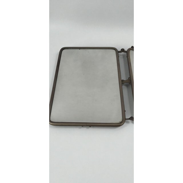 Metal Vintage Barber Mirror, 1930s For Sale - Image 7 of 10