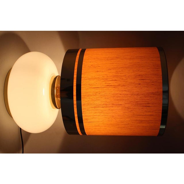 Large Glass and Brass Table Lamp, Italy, 1970s For Sale - Image 11 of 18