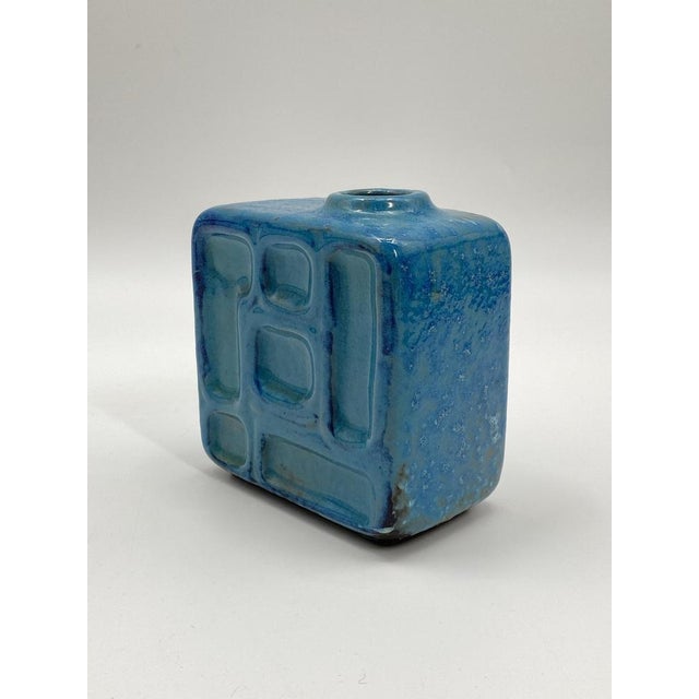 Mid-Century Geometric Vase in Glazed Ceramics, Germany, 1950s For Sale - Image 6 of 14