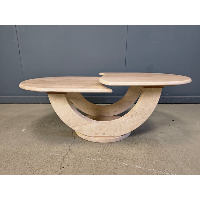 Vintage Two-Tier Travertine Coffee Table, 1970s For Sale - Image 9 of 9