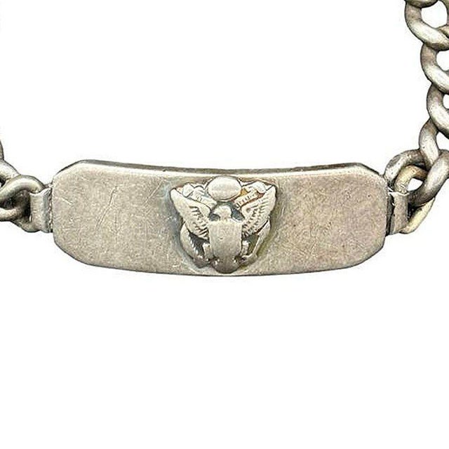 WW2 US Army Sterling ID Bracelet - Barry Apter 14051441