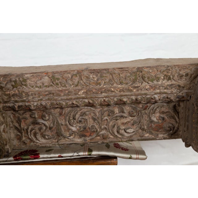 Indian Antique 19th Century Architectural Temple Molding with Carved Animals For Sale - Image 10 of 13