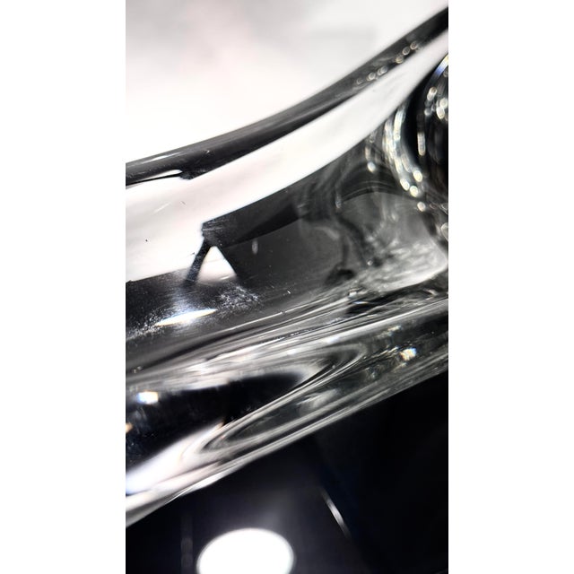Daum 20in Long Mid Century Sculptural Glass Bowl by Daum France For Sale - Image 4 of 5