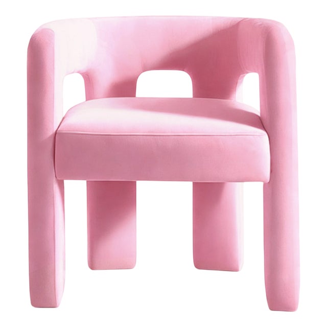 Brutal Armchair in Pink Velvet from Moanne For Sale