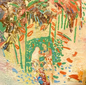 The Dance of Aarna and the Maharaja. Painting by Paul Wadsworth