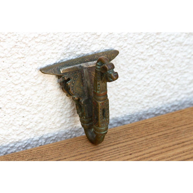 18th Century Finely Engraved Antique Brass Hook For Sale - Image 5 of 7