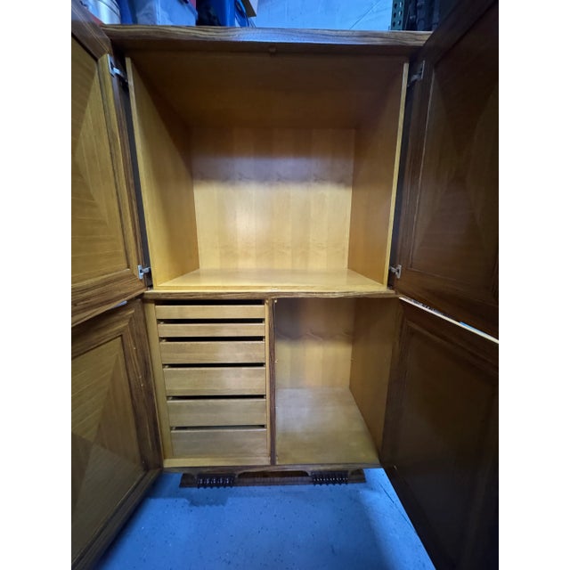 Lucien Rollin Large Art Deco Style Marquetry Armoire by William Switzer For Sale - Image 10 of 11