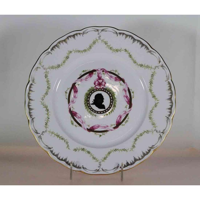 Rococo 1990s Limited Edition 1/20 Hand-Painted Large Dinner Plate Male Silhouette Large Dinner For Sale - Image 3 of 15