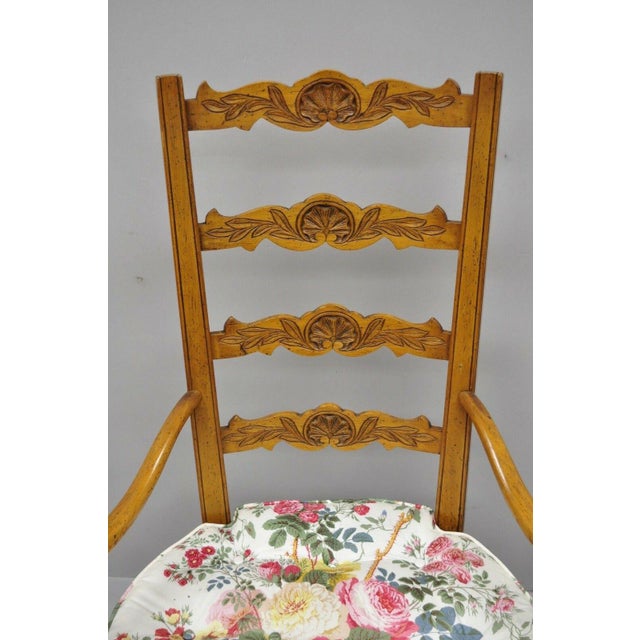 Vintage Mid Century French Country Provincial Style Shell Carved Tall