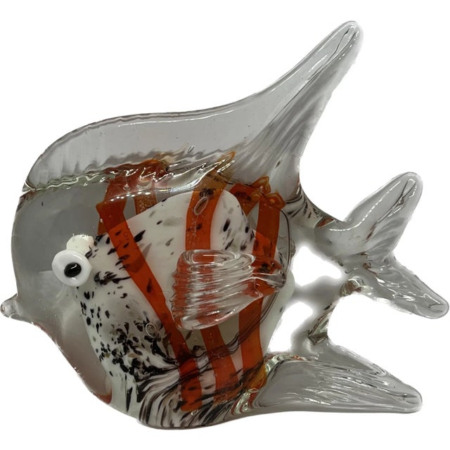 1960’s Murano Styled Glass & Stone Fish Sculpture For Sale - Image 13 of 13