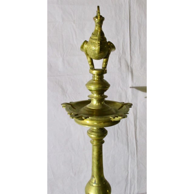 Indian Brass Oil Lamp Chairish