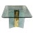 1970s Mid Century Modernist Glass and Solid Brass Side Table- Peter Ghyczy Attributed For Sale