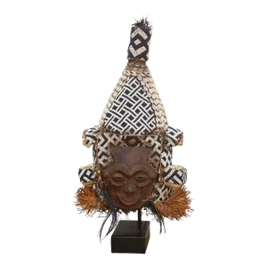 Cowry Shell Kuba Lele African Mask