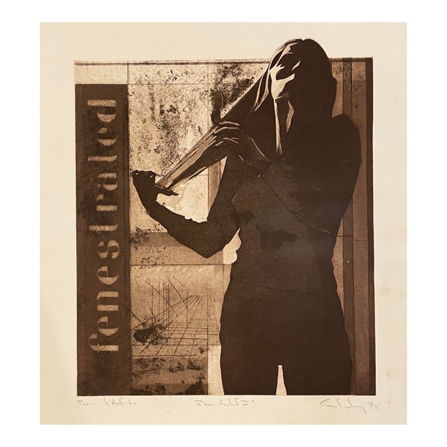 1975 Female Figure Etching and Aquatint For Sale