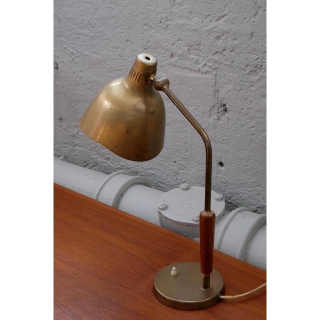 Brass Table Lamp attributed to Carl-Axel Acking, Sweden, 1950s For Sale - Image 4 of 15