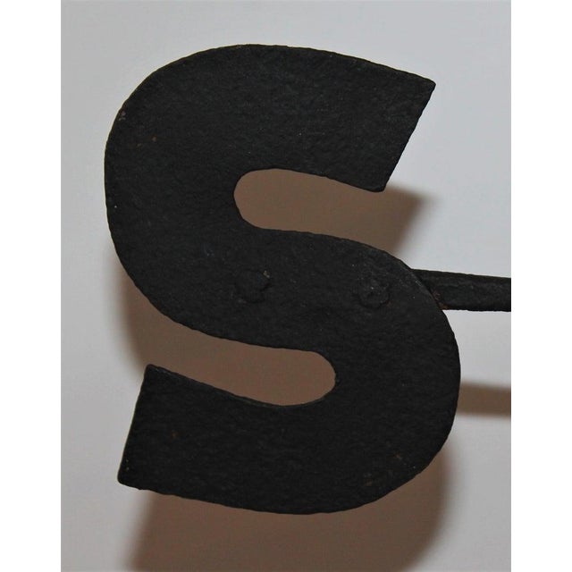 Rooster Weathervane in Tin and Iron on Mount For Sale - Image 10 of 12