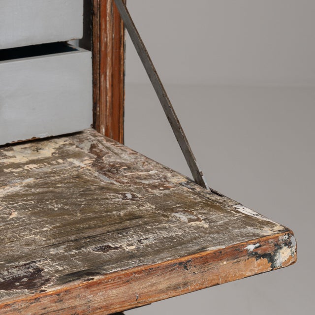 Early 19th Century Swedish Sienna Gustavian Patinated Wood Secretary Desk For Sale - Image 14 of 15