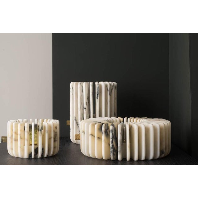Not Yet Made - Made To Order Calacatta Orion Candleholders by Dan Yeffet, Set of 3 For Sale - Image 5 of 18