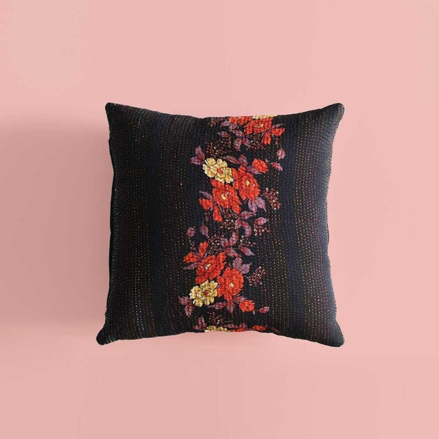 Black Vintage Cushions in Afghan Vintage Fabrics, 1980s, Set of 8 For Sale - Image 8 of 11