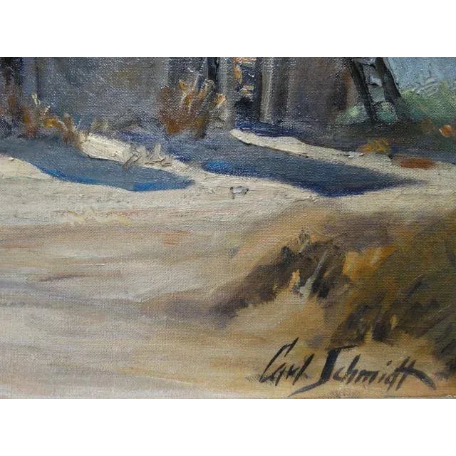 Industrial Scene Painting by Carl Schmidt For Sale - Image 4 of 6